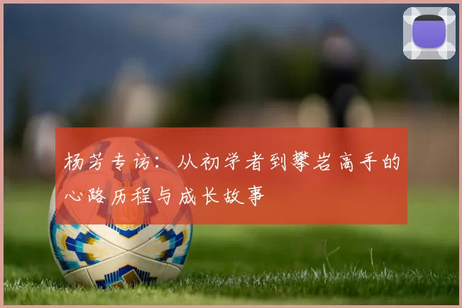 杨芳专访:从初学者到攀岩高手的心路历程与成长故事