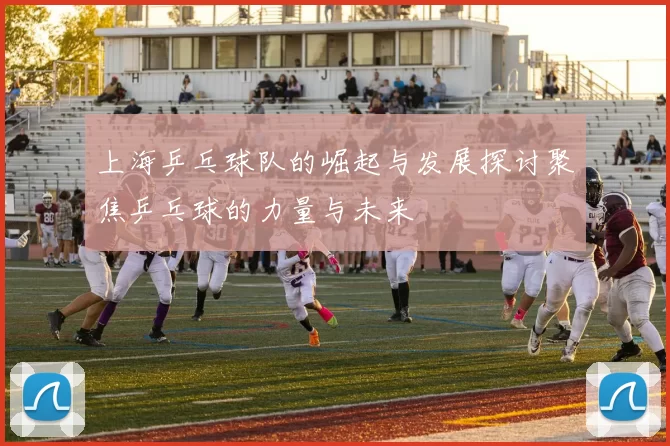 上海乒乓球队的崛起与发展探讨聚焦乒乓球的力量与未来