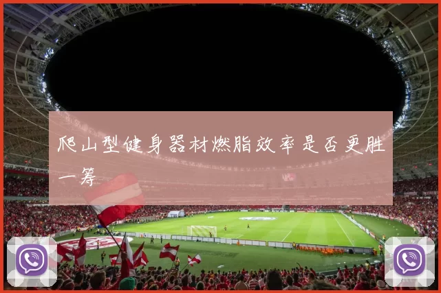 爬山型健身器材燃脂效率是否更胜一筹